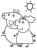Desenho de Mamãe Pig para colorir