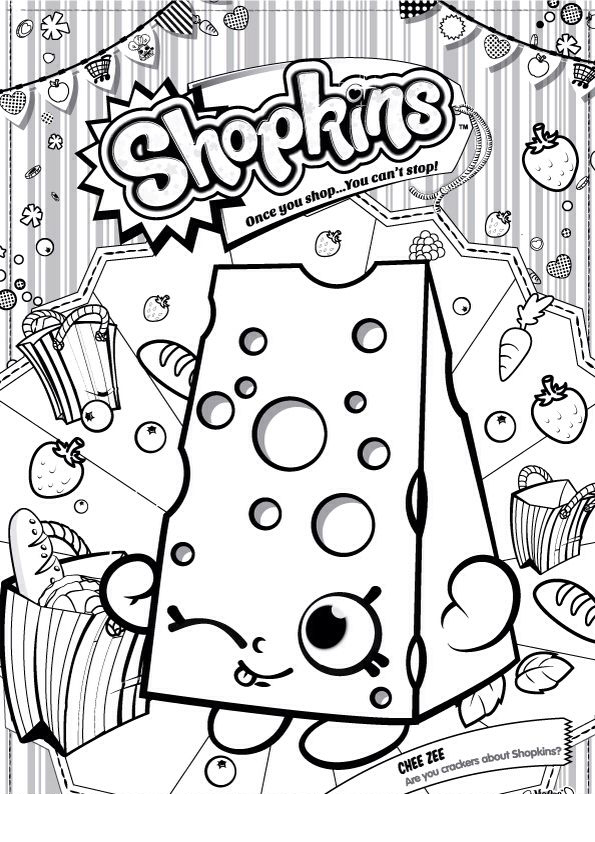 queijo shopkins para colorir