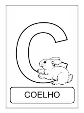 alfabeto de animais C para colorir