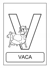 alfabeto de animais V para colorir