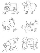 desenhos de animais da fazenda para imprimir