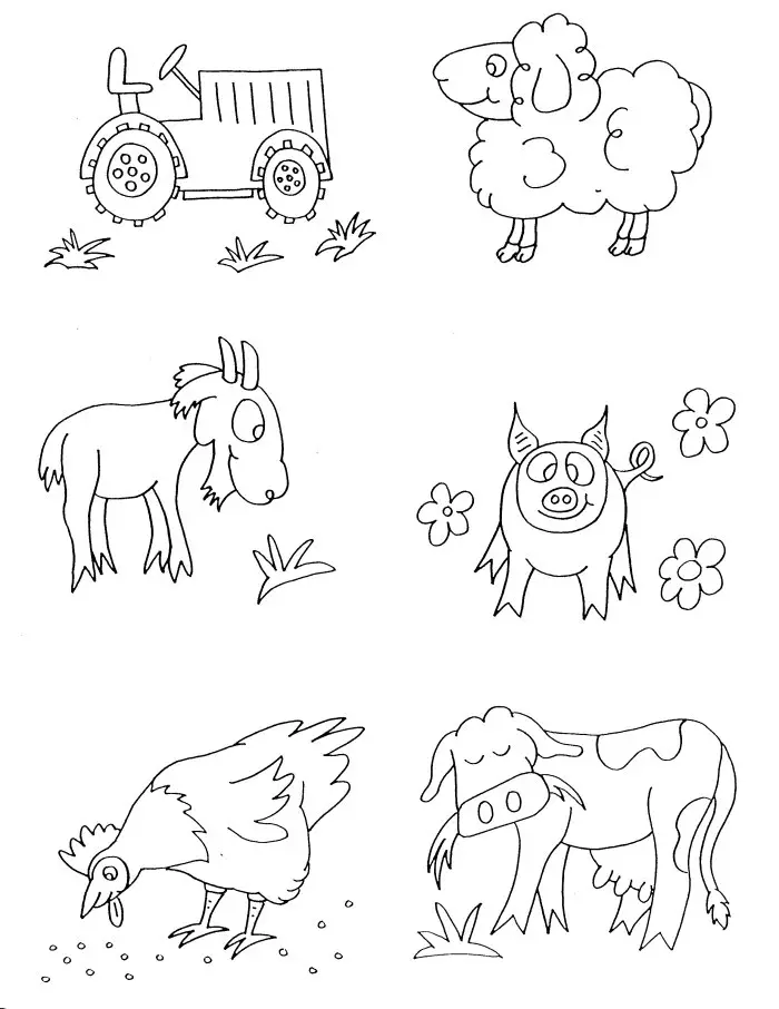 desenhos de animais da fazenda para imprimir