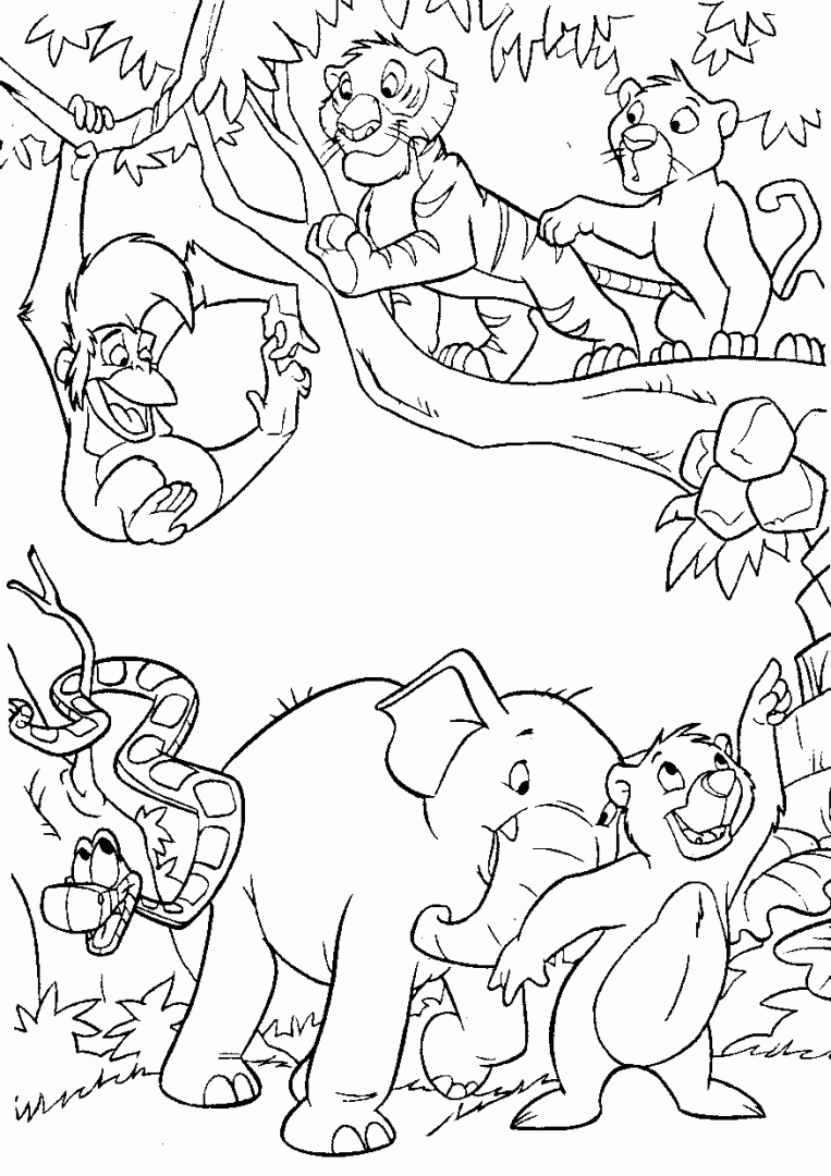desenhos de animais da floresta para pintar