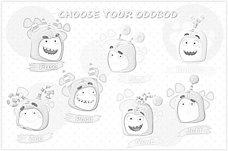 desenhos de oddbods para pintar