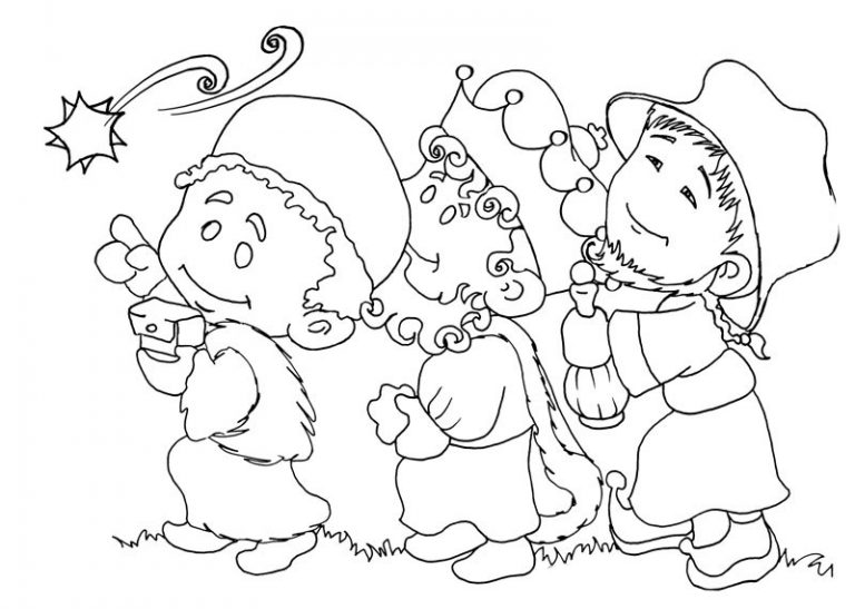Desenhos de Folia de Reis para colorir