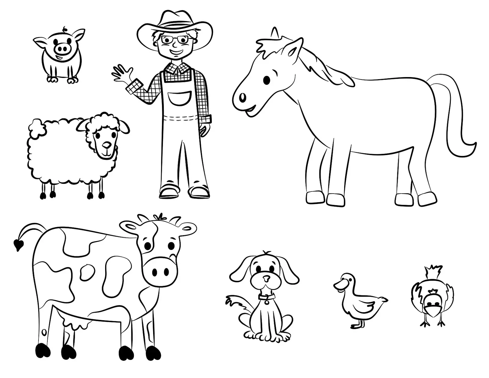 imagens de animais da fazenda para imprimir