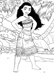 desenho da moana para colorir