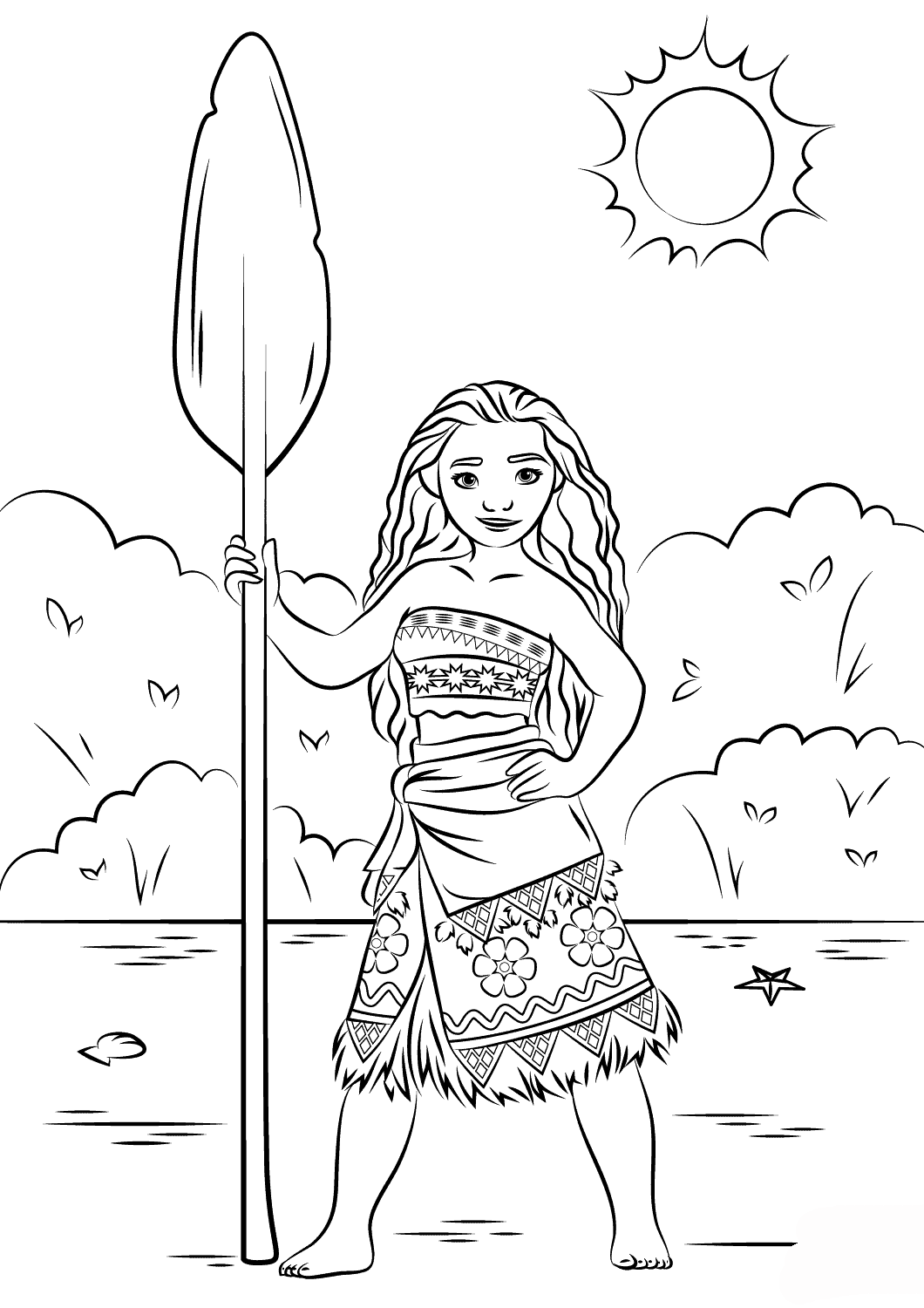 desenhos da moana para colorir e imprimir