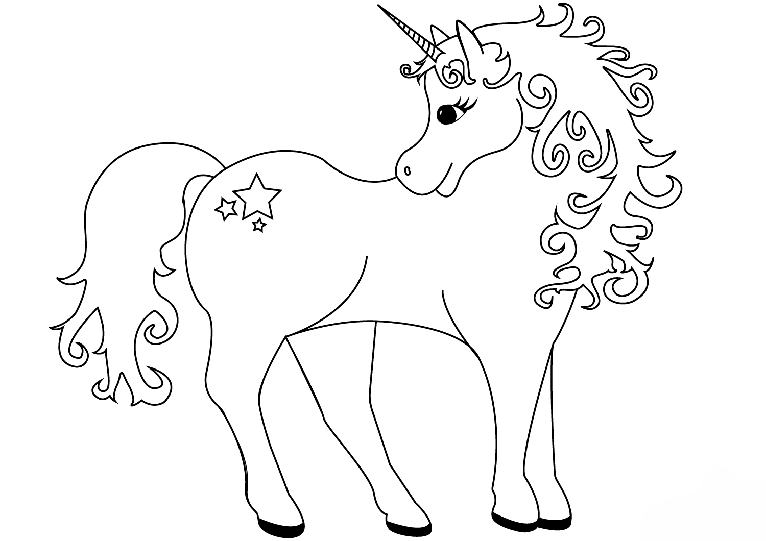 unicornio bonito para colorir